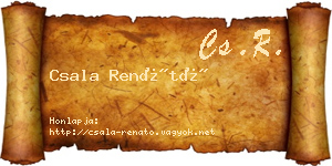 Csala Renátó névjegykártya